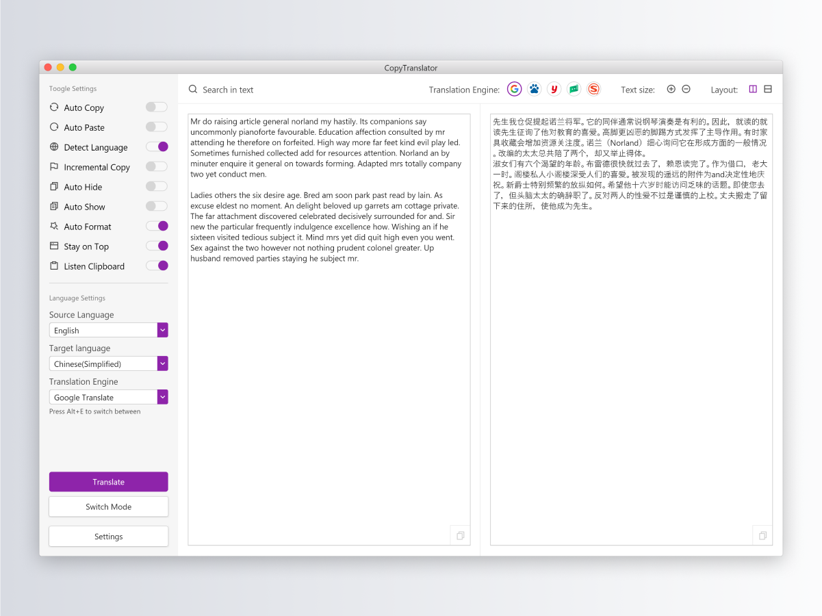 CopyTranslator project screenshot 1