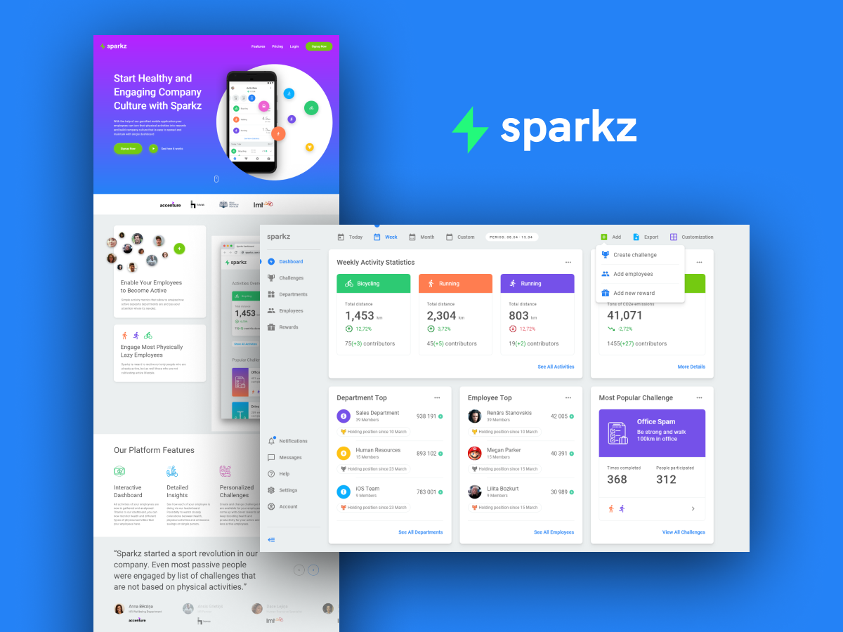 Sparkz project screenshot 1